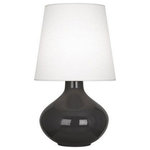 Robert Abbey - Robert Abbey CR993 June - One Light Table Lamp - Shade Included.  Dimable: Yes  Base Dimension: 7.50June One Light Table Lamp Antique Brass/Ash Glazed Ceramic Oyster Linen Shade *UL Approved: YES *Energy Star Qualified: n/a  *ADA Certified: n/a  *Number of Lights: Lamp: 1-*Wattage:150w A bulb(s) *Bulb Included:No *Bulb Type:A *Finish Type:Antique Brass/Ash Glazed Ceramic