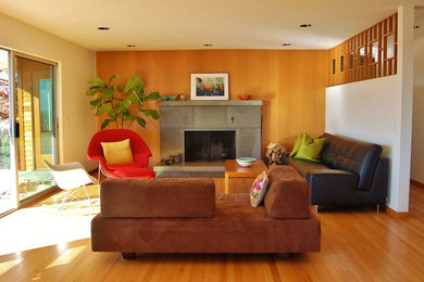 Midcentury living room in Portland.