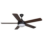 Hardware House - Hardware House Riverchase - 52" Ceiling Fan with Light Kit - This 52" ceiling fan from Hardware House has a smooth, alluring brushed nickel finish. It features five generously sized, reversible silver/rosewood finish blades, three speed remote control and opal frosted light kit. A Limmited lifetime motor warranty is included.  52-Inch Tri-Mount Ceiling Fan. Remote Control Included.  Shade Included: TRUE  Warranty: Limited LifetimeRiverchase 52" Ceiling Fan Oil Rubbed Bronze Light Walnut/Maple Blade Frosted Glass *UL Approved: YES *Energy Star Qualified: n/a  *ADA Certified: n/a  *Number of Lights: Lamp: 2-*Wattage:13w GU24 bulb(s) *Bulb Included:No *Bulb Type:GU24 *Finish Type:Oil Rubbed Bronze