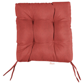Sorra Home Canvas Henna Tufted Chair Cushion Square Back 16 x 16 x 3