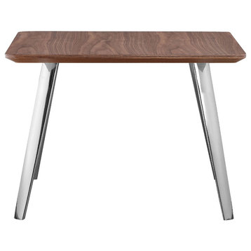 Ava Side Table, Material: Veneer, Walnut
