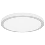 Access Lighting - ModPLUS, Round LED Flush Mount, 16", White Finish, White Acrylic - Features:
