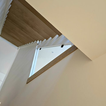 Project #111 | Open-Riser Staircase with Glass Panel Detail