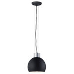 Maxim Lighting - Maxim Lighting 25234SABK Storehouse - 10.75" 8W 1 LED Pendant - Storehouse 10.75" 8W 1 LED Pendant Satin Aluminum/BlackA refined industrial collection of metal pendants finished in Black and topped with Satin Aluminum heat sinks. Suspended by triple cables adds to the authentic look with high power 12 Watt LED providing ample light directed to the surface below.5 Years30006259030000 HoursCanopy Included:  yesCanopy Diameter: 6.25 x 1.5Dimable:  yesSatin Aluminum/Black FinishA refined industrial collection of metal pendants finished in Black and topped with Satin Aluminum heat sinks. Suspended by triple cables adds to the authentic look with high power 12 Watt LED providing ample light directed to the surface below.  5 Years3000 / 625 / 90 / 30000 Hours / Canopy Included:  yes / Canopy Diameter: 6.25 x 1.5 / Dimable:  yes. *Number of Bulbs: 1 *Wattage: 8W * BulbType: LED *Bulb Included: Yes *UL Approved: Yes