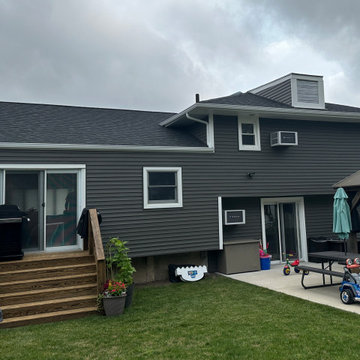 Wantagh Siding - Charcoal Smoke & Windows | Alpha Windows & Siding