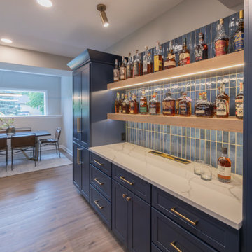 Lenexa, Kansas Basement Remodel with Speakeasy-Inspired Entertaining Bar