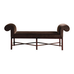 The Thomas Pheasant Collection -  Roll Arm Bench - Upholstered Benches