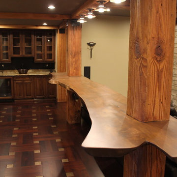 Live edge Maple Bar - St Louis Residence