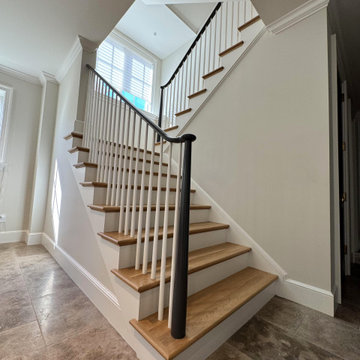 Project #142 | Transitional Staircase with Over-the-Post Balustrade