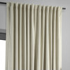 Extra Wide Blackout Velvet Curtain Single Panel, Cool Beige, 100"x84"