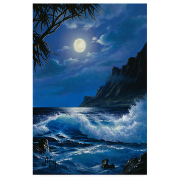 "Water Under The Moon" by Anthony Casay, Canvas Art, 12"x19"