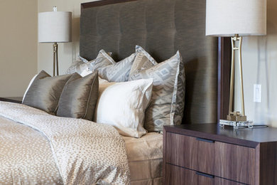 Inspiration for a contemporary bedroom remodel in Calgary
