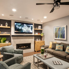 kitchen and living room