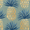 20x20" Pineapple Stripes Nautical Decorative Indoor Pillow, Sage