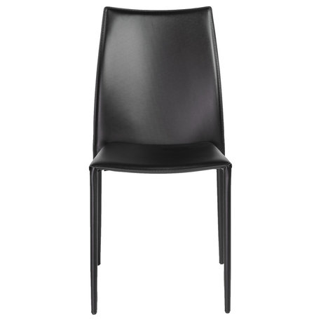 Dalia Stacking Side Chair, Black