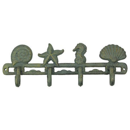 Cast Iron Starfish Seahorse Sea Life Wall Hook Decorative Towel Coat Rack Decor