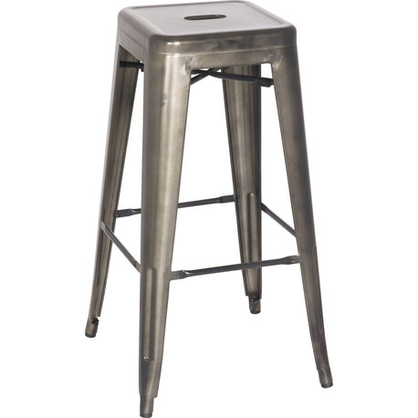 Metropolis Counter Stool (Set of 4) - Gunmetal