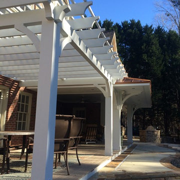 Pool cabana,deck,arbor