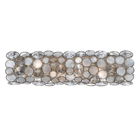 Crystorama Lighting Group 526 Palla 24"W Bath Bar - Antique Silver