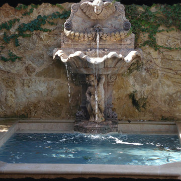 Exterior water Fountains for Pools and Walls, Mediterranean Style