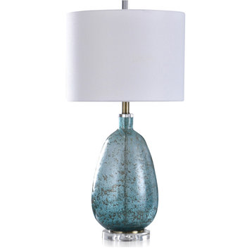 Bay St. Louis Table Lamp, Turquoise and Gold