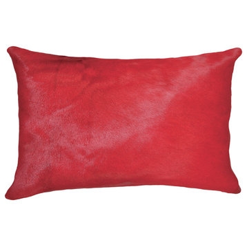 Torino Cowhide Pillow, Firecracker, 12"x20"