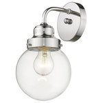 Acclaim Lighting - Acclaim Lighting IN41224PN Portsmith 1-Light Sconce - Retro Or Avant-Garde?  Outreached Arms Of PolishedPortsmith 1-Light Sc Polished NickelUL: Suitable for damp locations Energy Star Qualified: YES ADA Certified: n/a  *Number of Lights: Lamp: 1-*Wattage:60w Medium Base bulb(s) *Bulb Included:No *Bulb Type:Medium Base *Finish Type:Polished Nickel