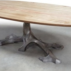 Twisted Tree Bronze Oval Table - Dining Tables