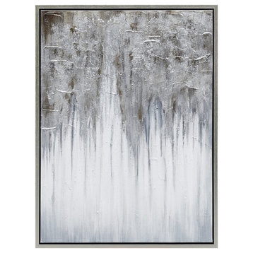 Iceberg Abstract Textured Metallic Hand Painted Wall Art by Martin Edwards