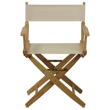 Wide 18" Directors Chair Natural Frame, Natural Cover