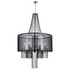 Amelia 6 Light Drum Shade Chandelier With Chrome Finish
