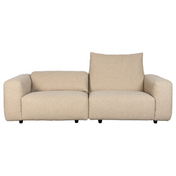 Modern Minimalist 3-Seater Sofa | Zuiver Wings, Brown