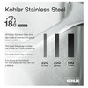 Kohler K-6661 Undertone 23" Undermount Single Basin Stainless - Stainless Steel