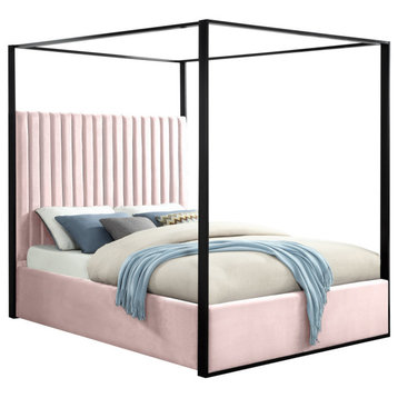 Jax Velvet Bed, Pink, King