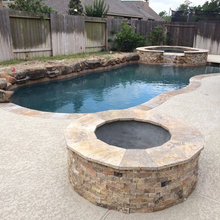 patio around pool