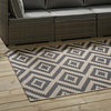 Jagged Geometric Diamond Trellis 8x10 Indoor and Outdoor Area Rug by Modway