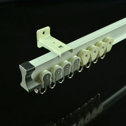 CHR8220 Ivory Bendable Custom Made Length Single Curtain Tracks Wall Mount For B - Window Treatment Accessories
