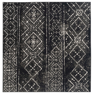 Safavieh Adirondack Collection ADR111 Rug, Black/Silver, 4' Square