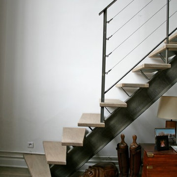 Style industriel - Poutre centrale IPN acier brut