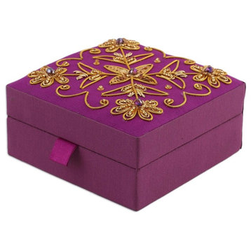 Purple Glamour Decorative Cotton Box