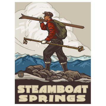 Paul A. Lanquist Steamboat Springs Colorado Skier Art Print, 18"x24"
