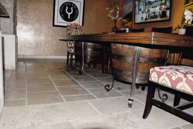 wine barrel table