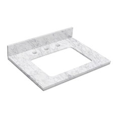 American Imaginations Vanity Tops And Side Splashes Houzz American Imaginations 23 75 X18 25 Marble Top Bianca Carara Color For