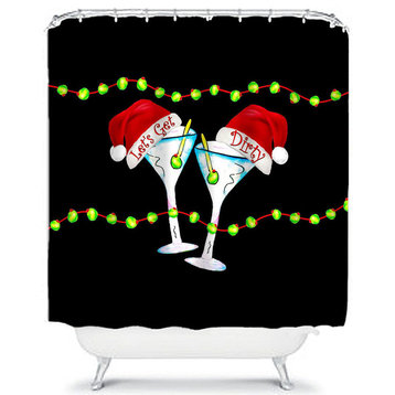 Holiday Dirty Martini Shower Curtain