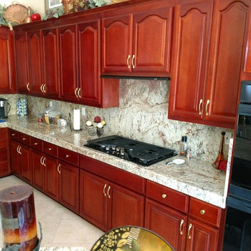 San Ramon Typhoon Bordeaux Granite Slabs