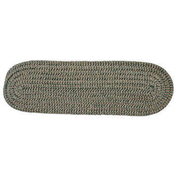 Softex Check - Myrtle Green Check Stair Tread (single), Stair Tread, Braided