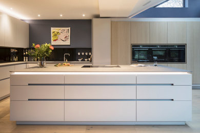 Large contemporary kitchen in London.