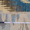 100% Wool Area Rug, Ikat Uzbek Design Denim Blue Hand Knotted 6'X9' Rug