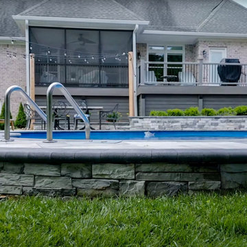 Pool Oasis with Hardscaping Features