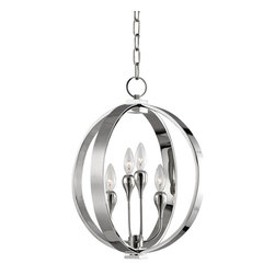 Hudson Valley - Dresden 4 Light Chandelier - Polished Nickel - Chandeliers